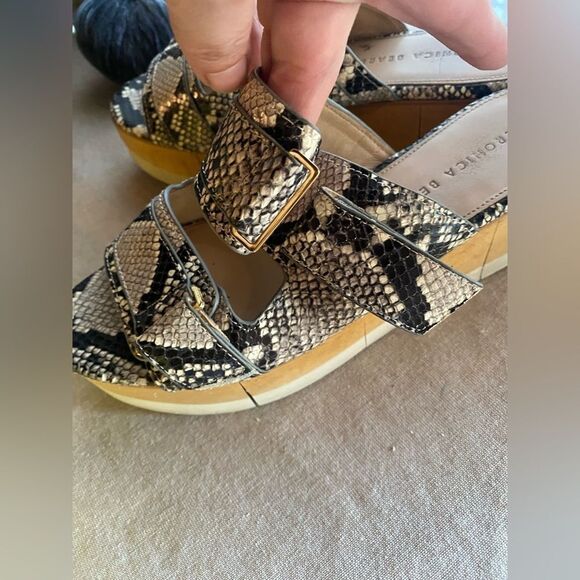 Veronica Beard animal print and platform sandals size 8 - Picture 6 of 12